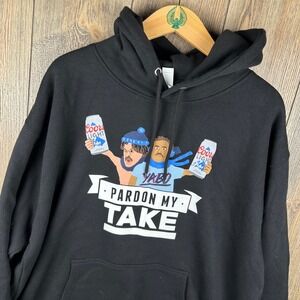 Barstool Sports Pardon My Take Coors Light Hoodie Big Cat PFT Black Size 2XL